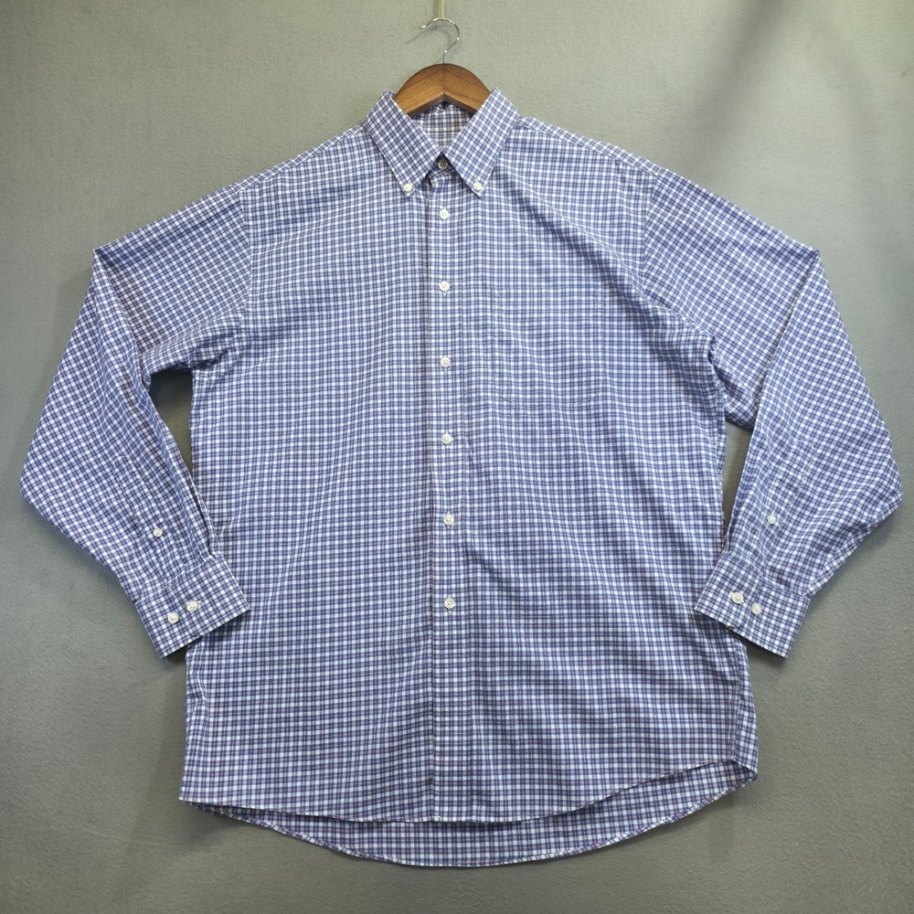 Jos A Bank Traveler's Collection Men's Long Sleeve Button Up Shirt Size Medium